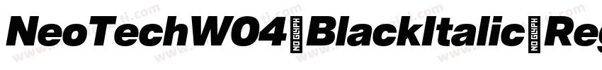 NeoTechW04 BlackItalic Regular字体转换